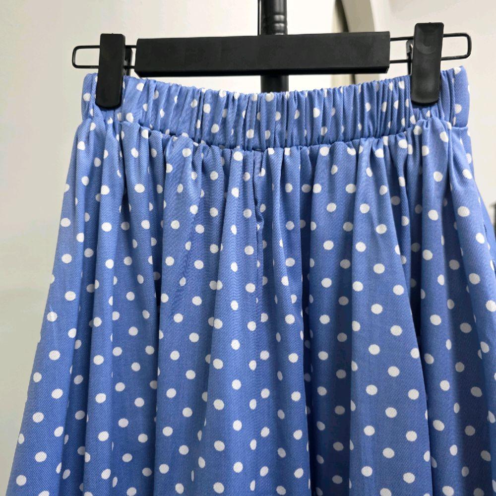 Polka Denim Skirt (CG Curated Series)