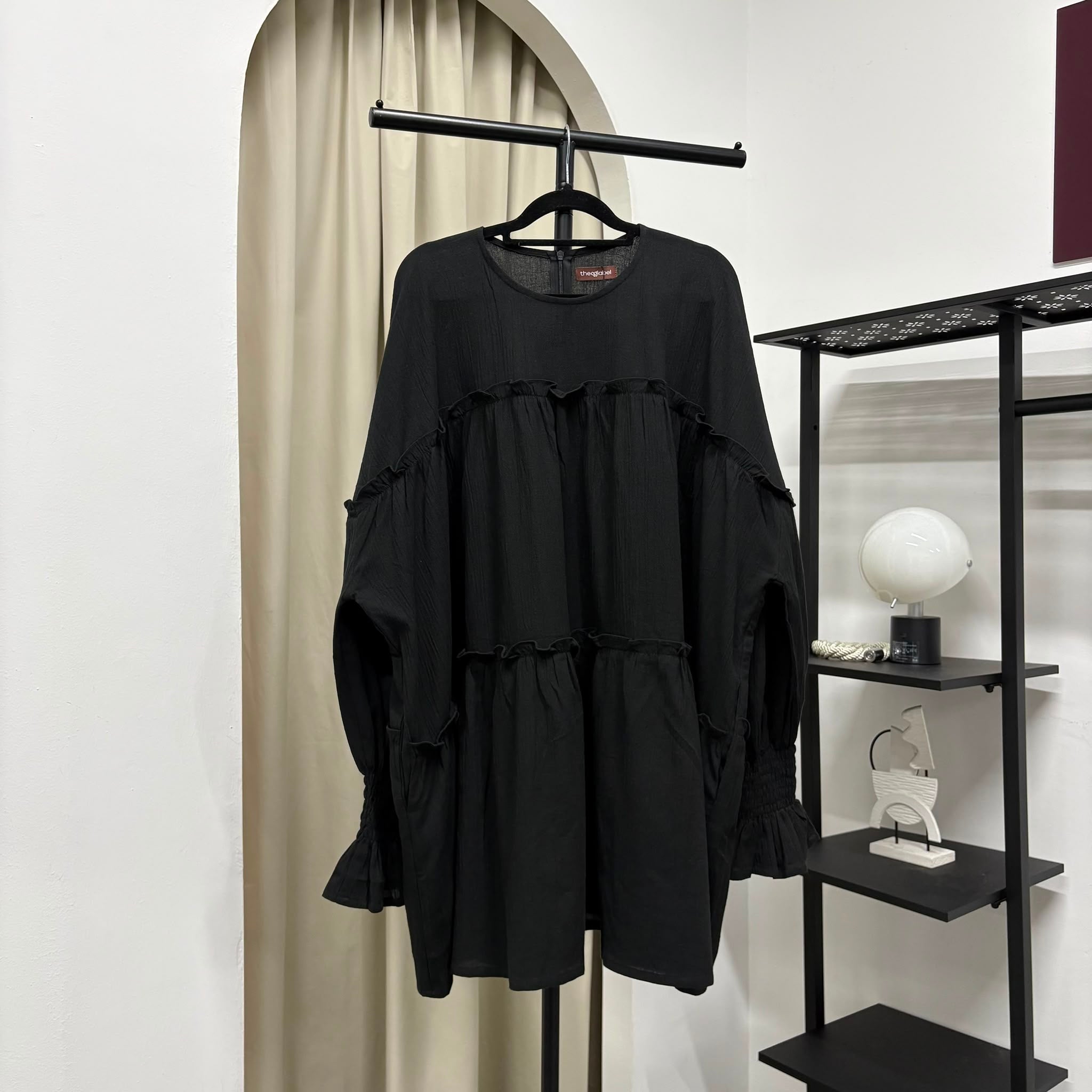 Santorini Ruffles Blouse (CGLABEL - Linen Crinkle)