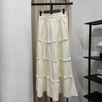 Meera Tiered Skirt (CGLABEL - Checkered Linen)