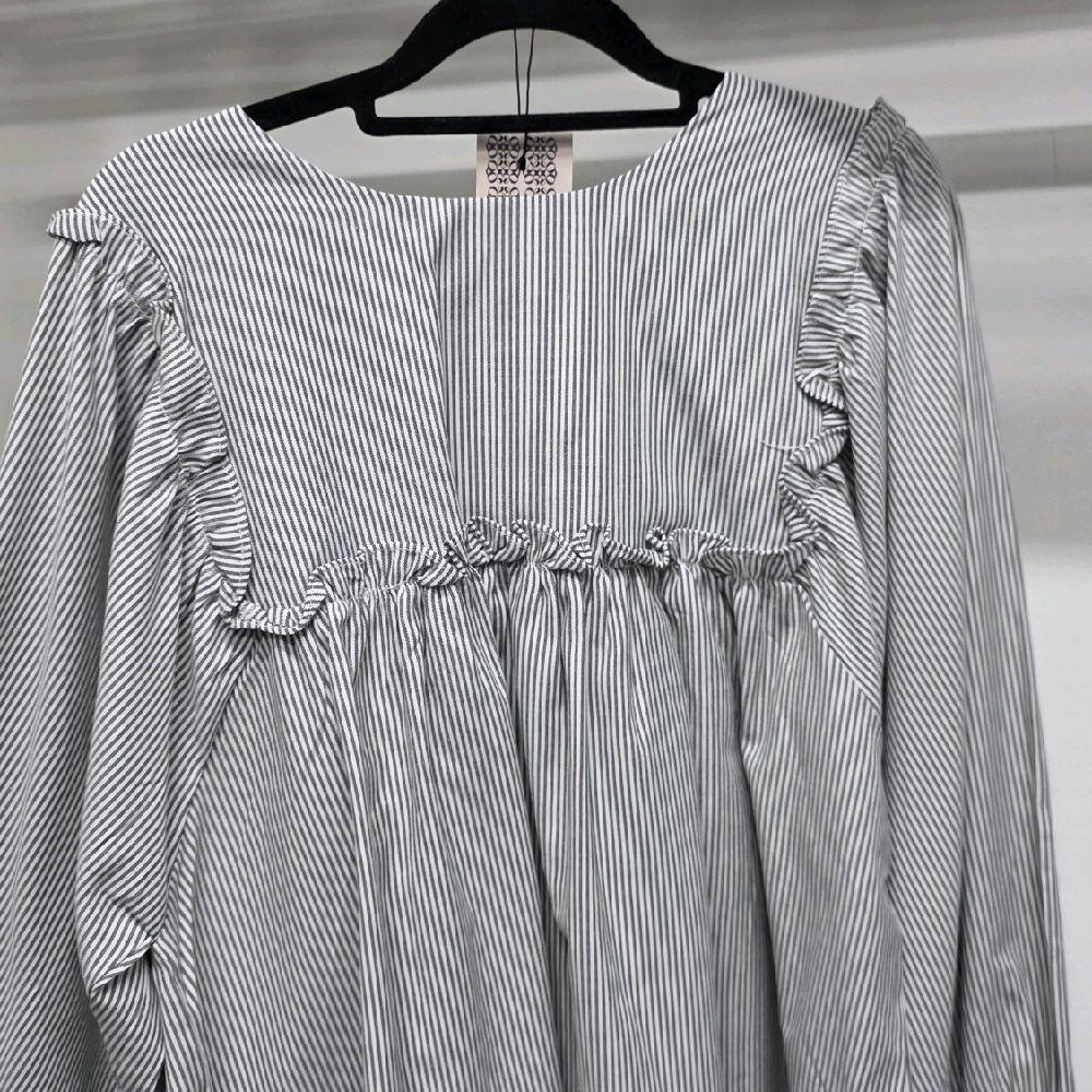 Serina Blouse (CGLABEL - Linen Stripes)