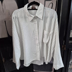 Boxy Shirt V.1 (by thecglabel - Stripes Linen Woven Material)