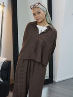 Boxy Shirt V.1 (by thecglabel - Stripes Linen Woven Material)