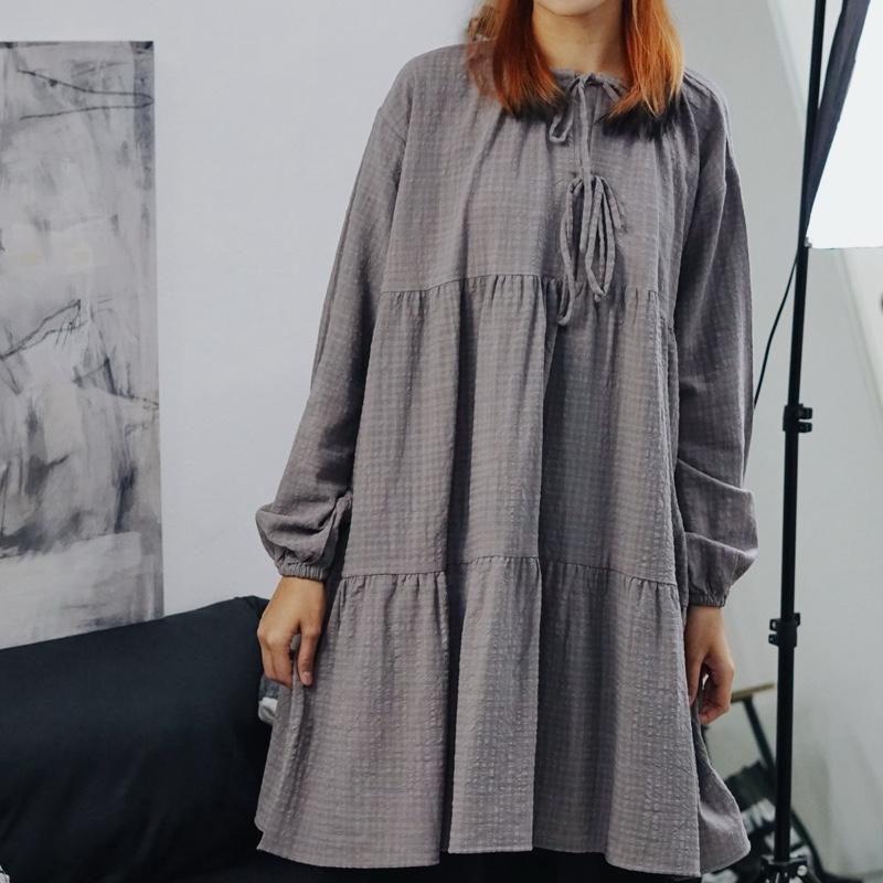 Babydoll Oversized Top (By thecglabel- Checkered Linen)