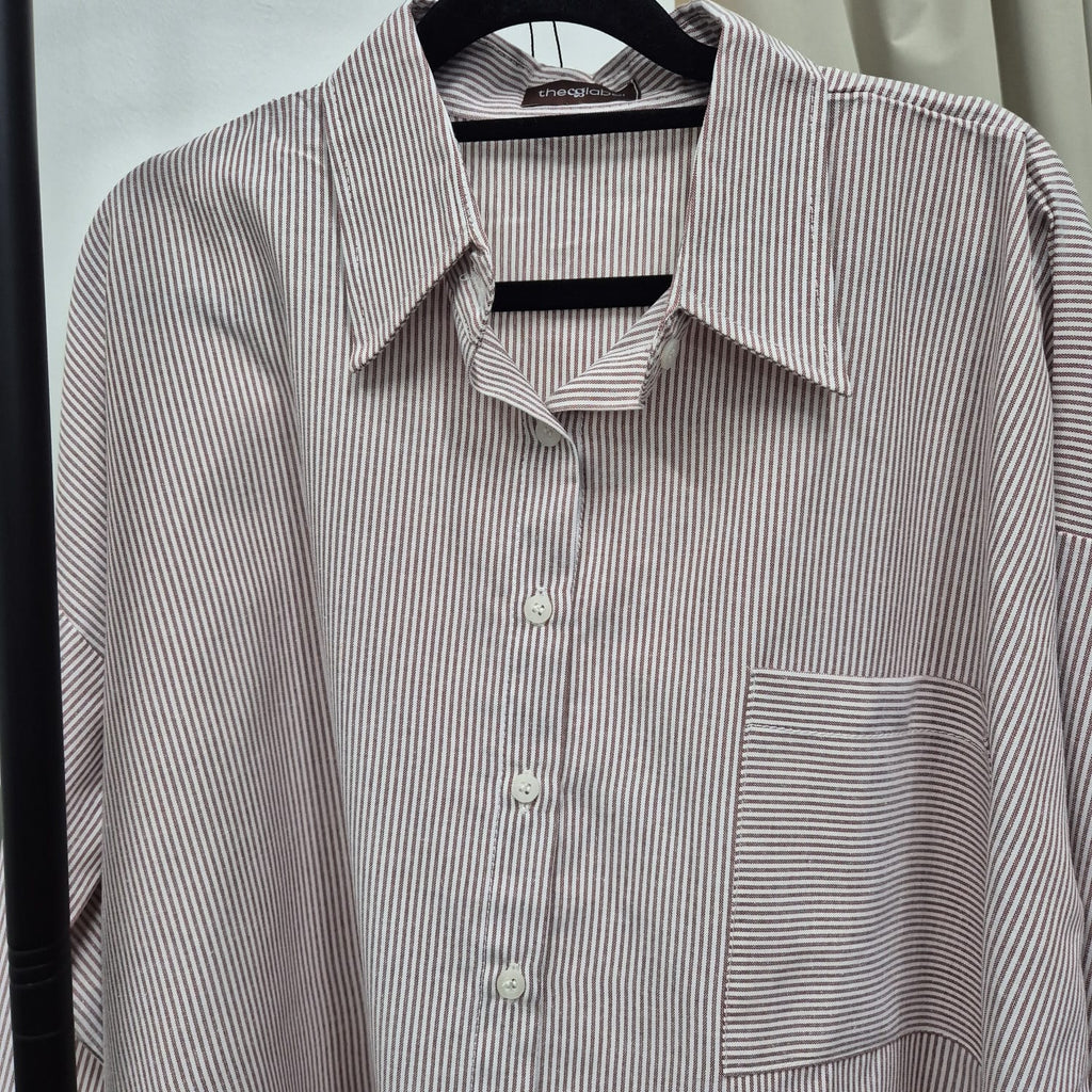 Boxy Shirt (CGLABEL - Linen Stripes)