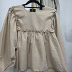 Serina Cropped Blouse (CGLABEL - Seersucker)