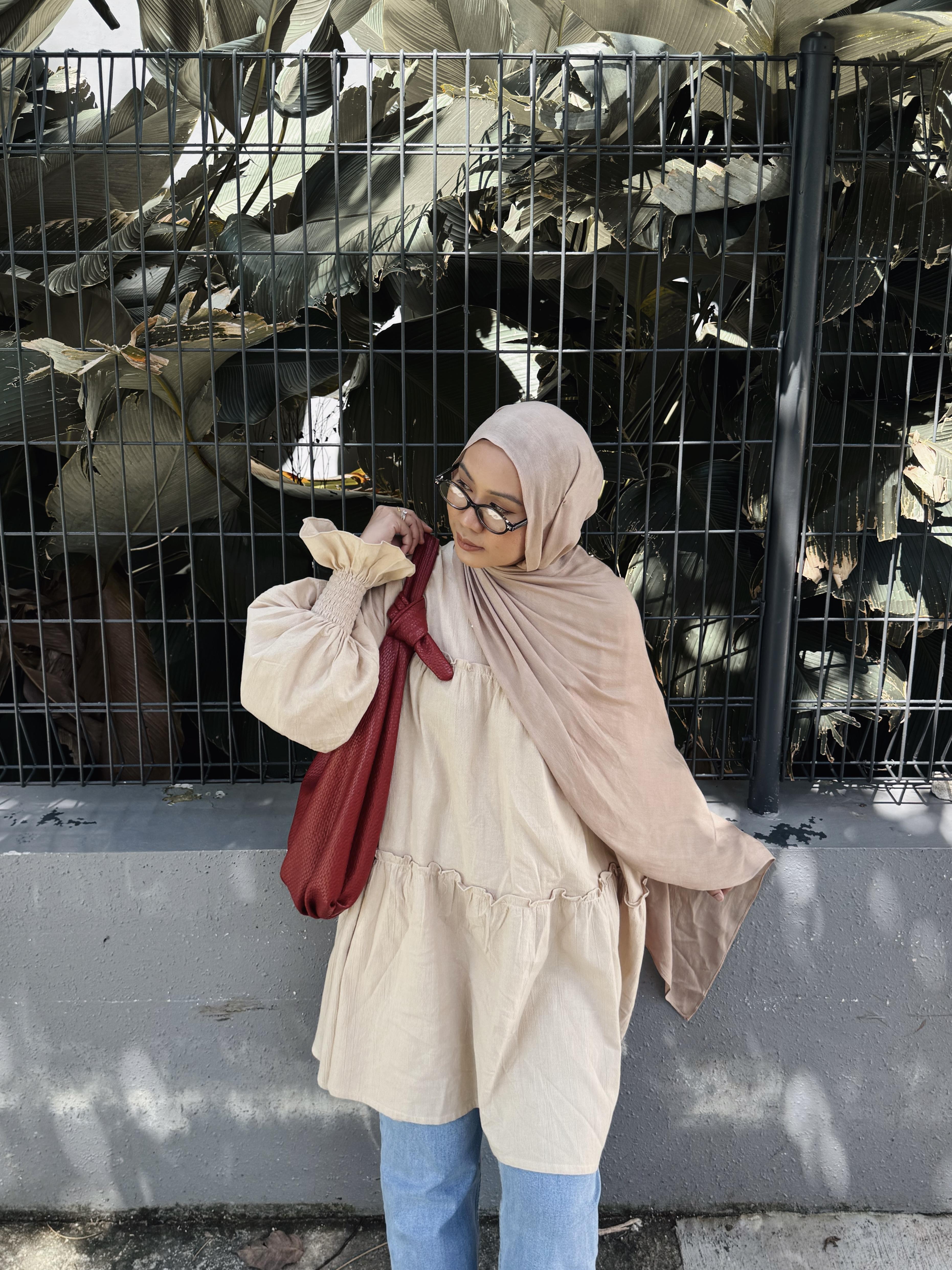 Santorini Ruffles Blouse (CGLABEL - Linen Crinkle)