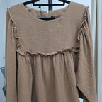 Serina Cropped Blouse (CGLABEL - Cotton Foam)
