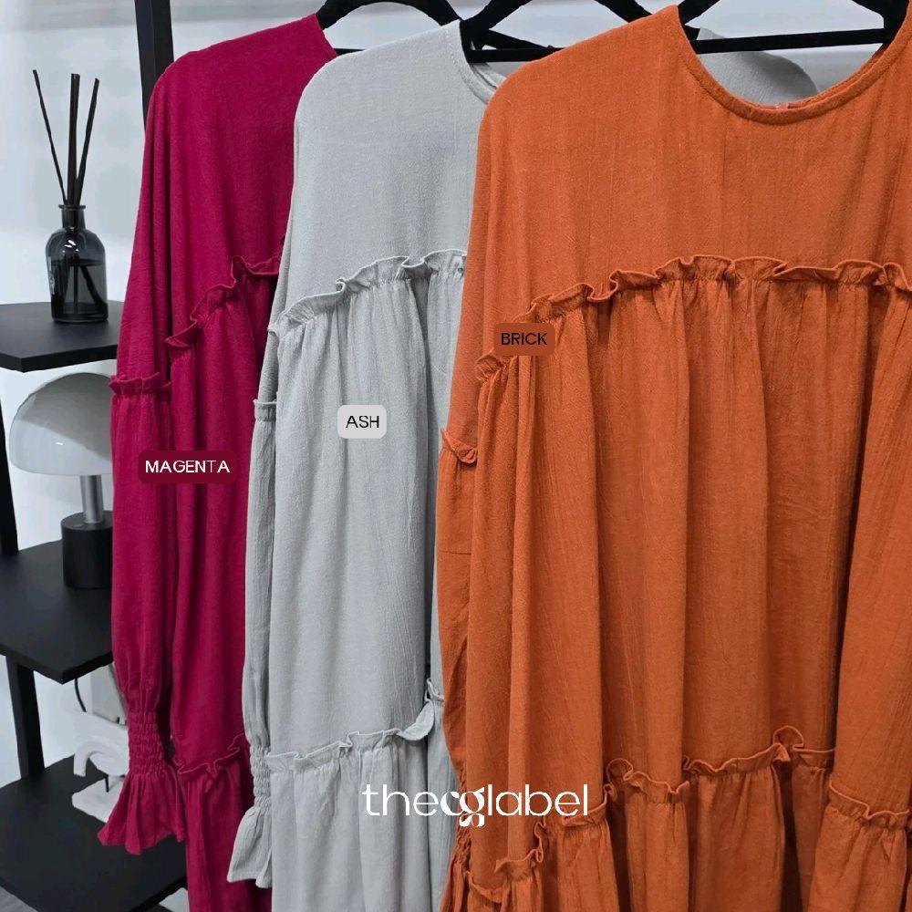 Santorini Ruffle Dress (CGLABEL - Linen Crinkle)