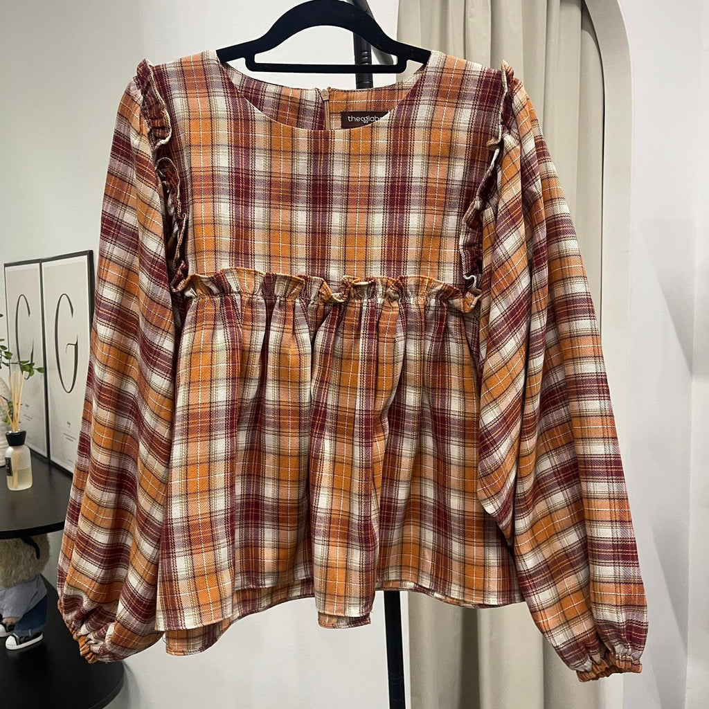 Serina Cropped Blouse (CGLABEL - Flannel)