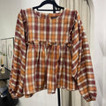 Serina Cropped Blouse (CGLABEL - Flannel)