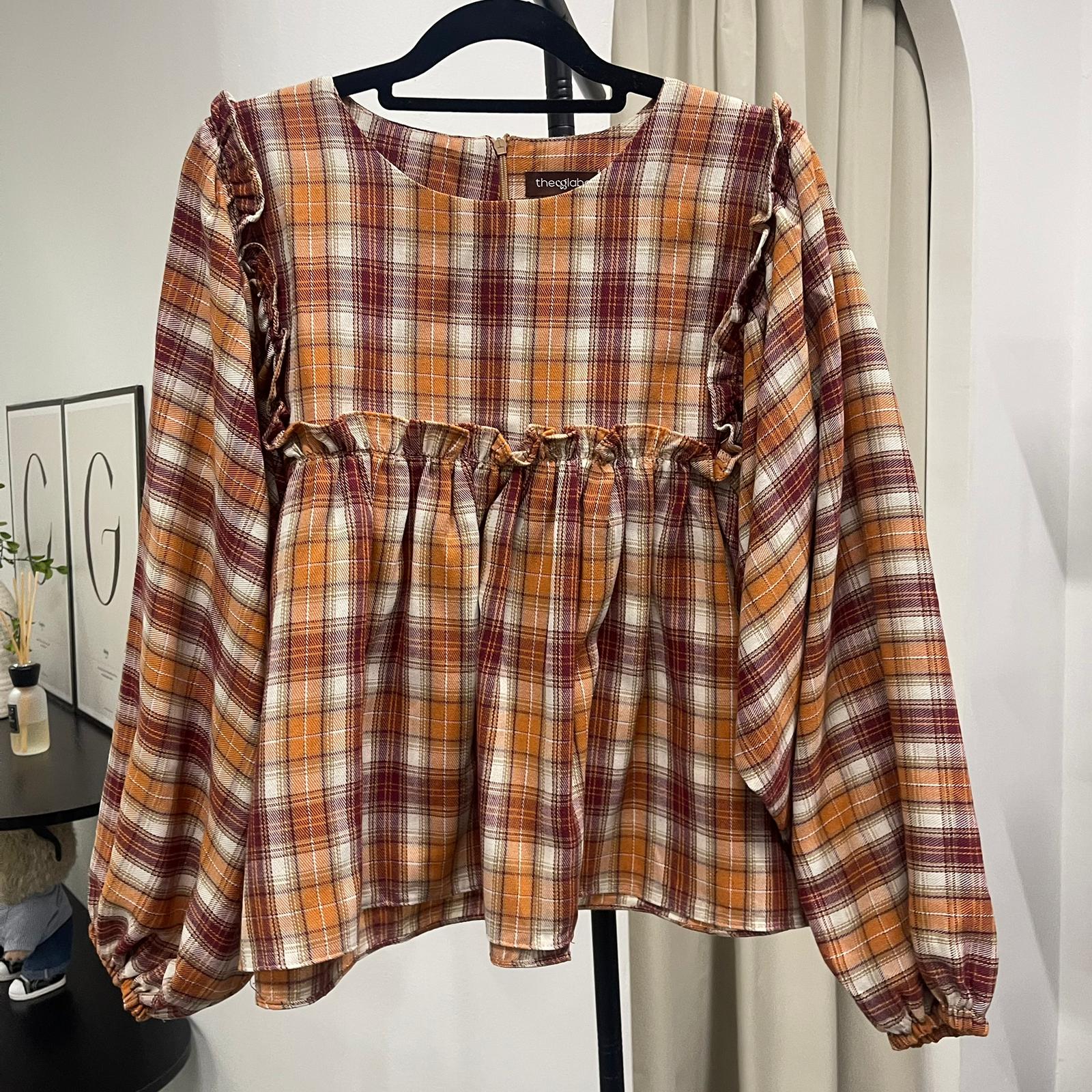 Serina Cropped Blouse (CGLABEL - Flannel)