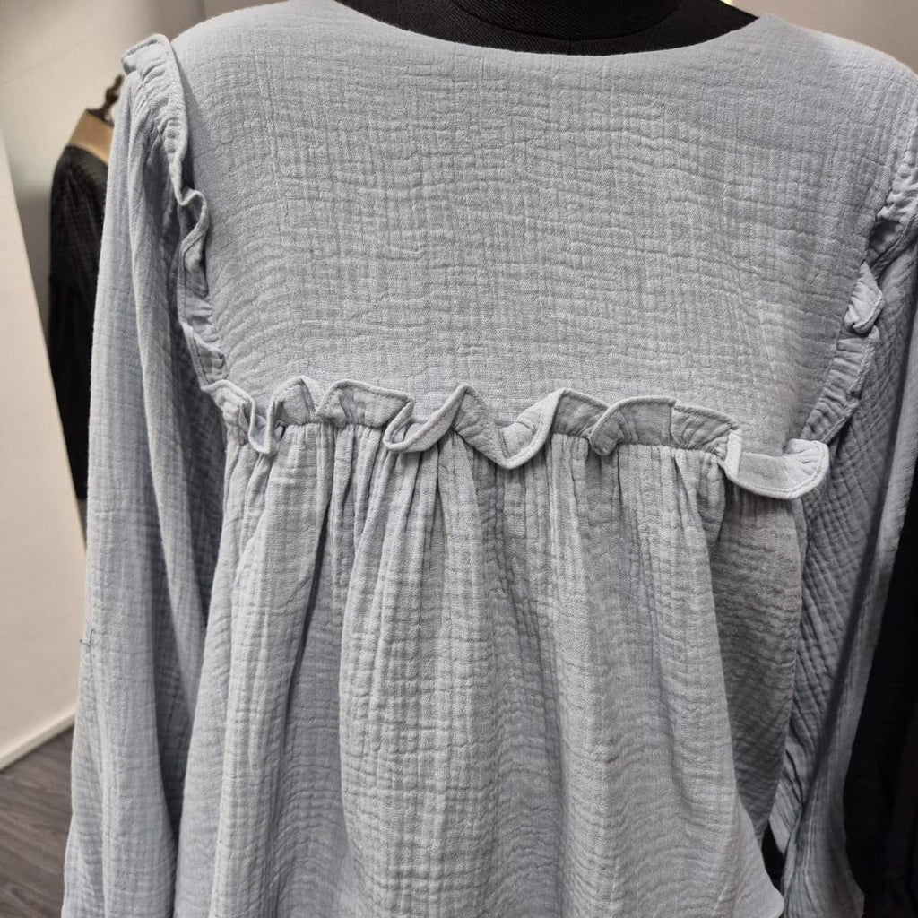Serina Cropped Blouse (CGLABEL - Cotton Foam)