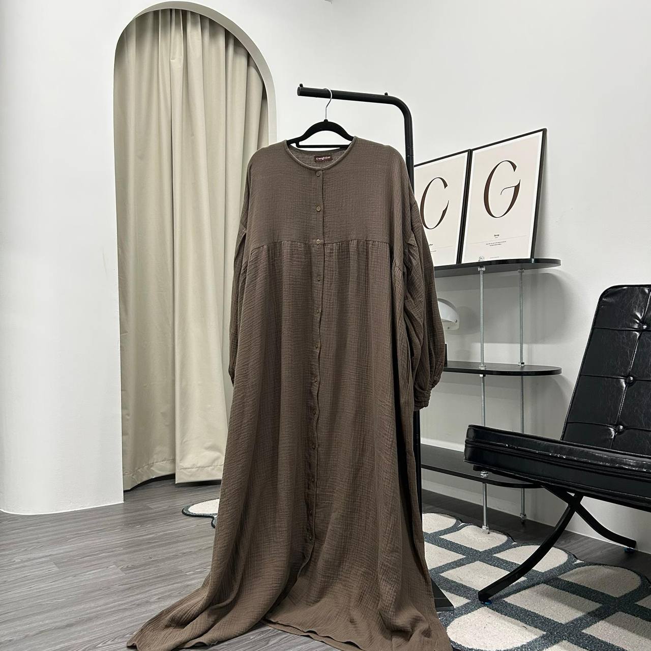 Mum Button Dress (CGLABEL - Foam)