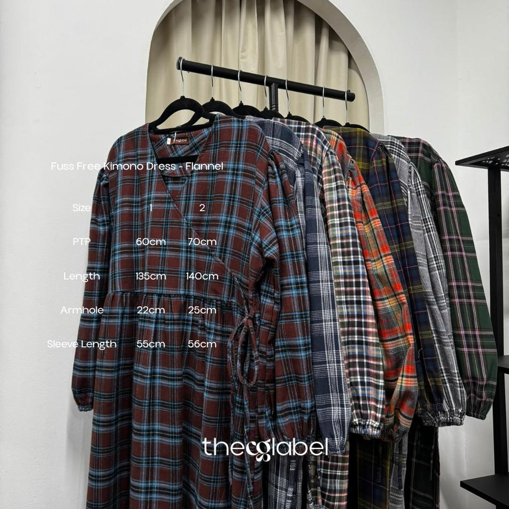 Fuss Free Kimono Dress (CGLABEL - Flannel)