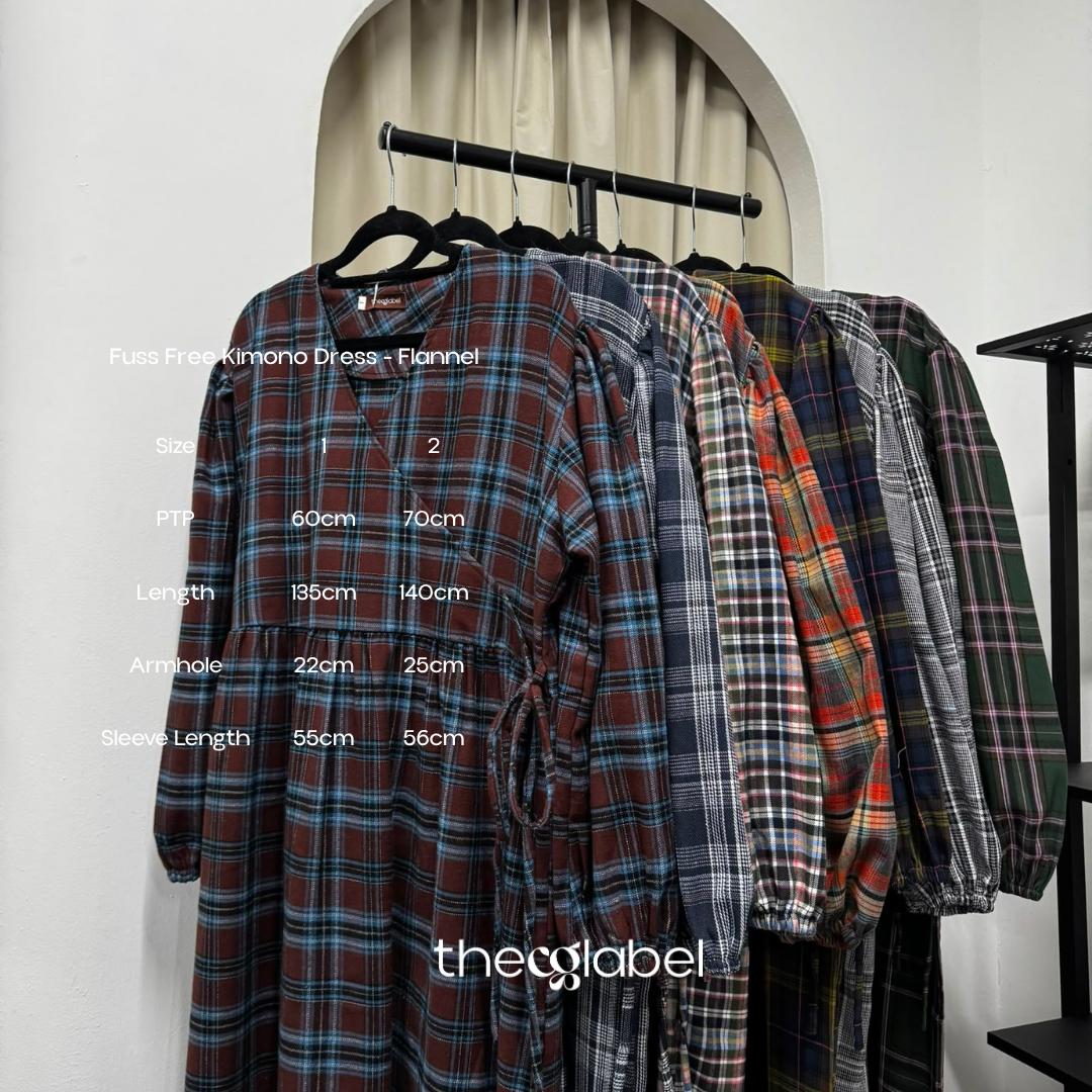Fuss Free Kimono Dress (CGLABEL - Flannel)