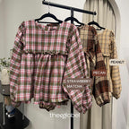 Serina Cropped Blouse (CGLABEL - Flannel)