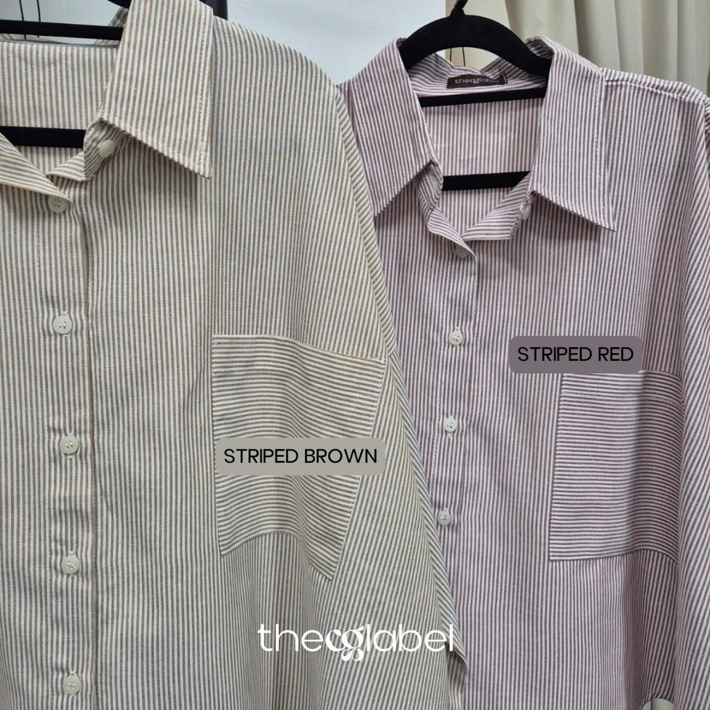 Boxy Shirt (CGLABEL - Linen Stripes)