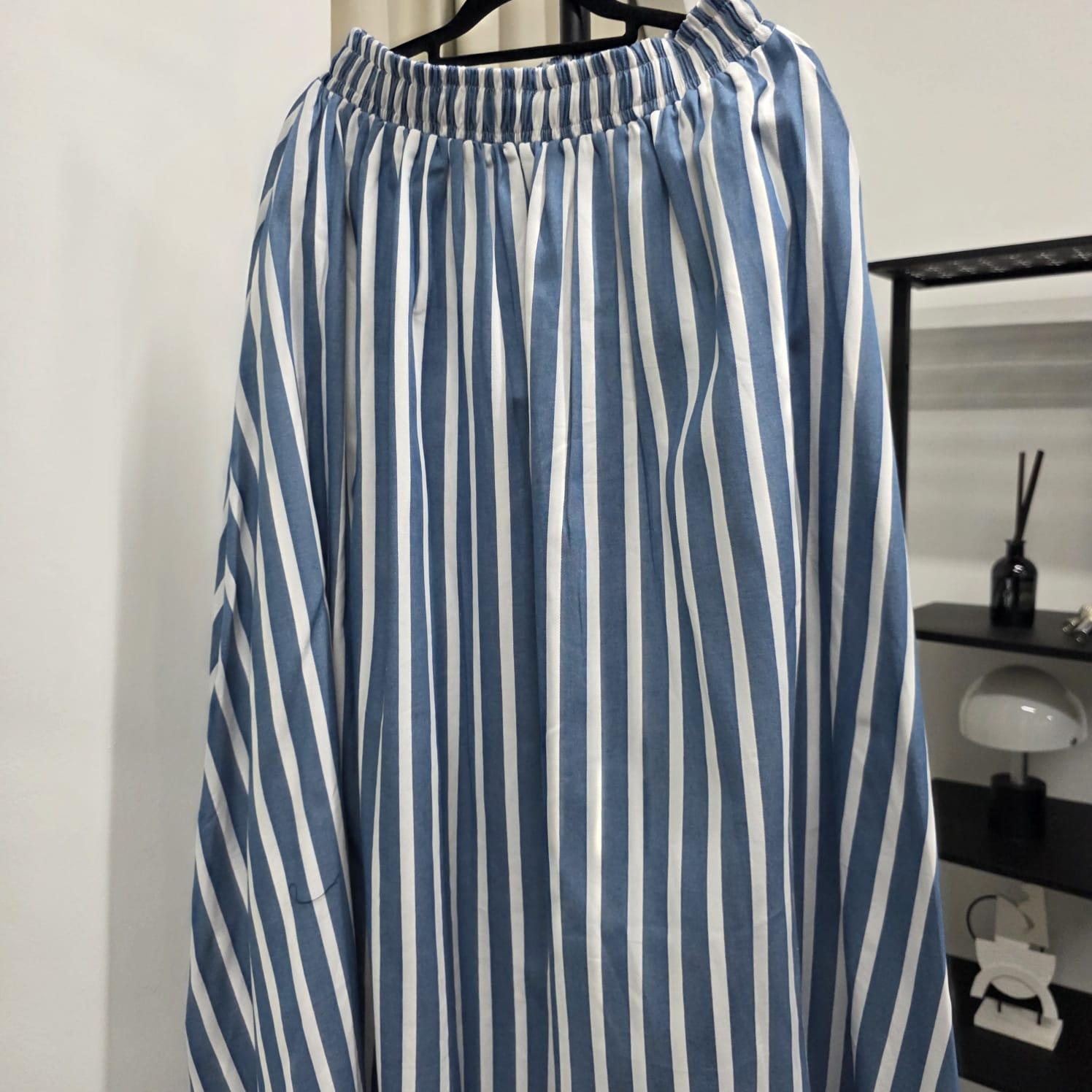 Stripe Denim Skirt (Curated Series)