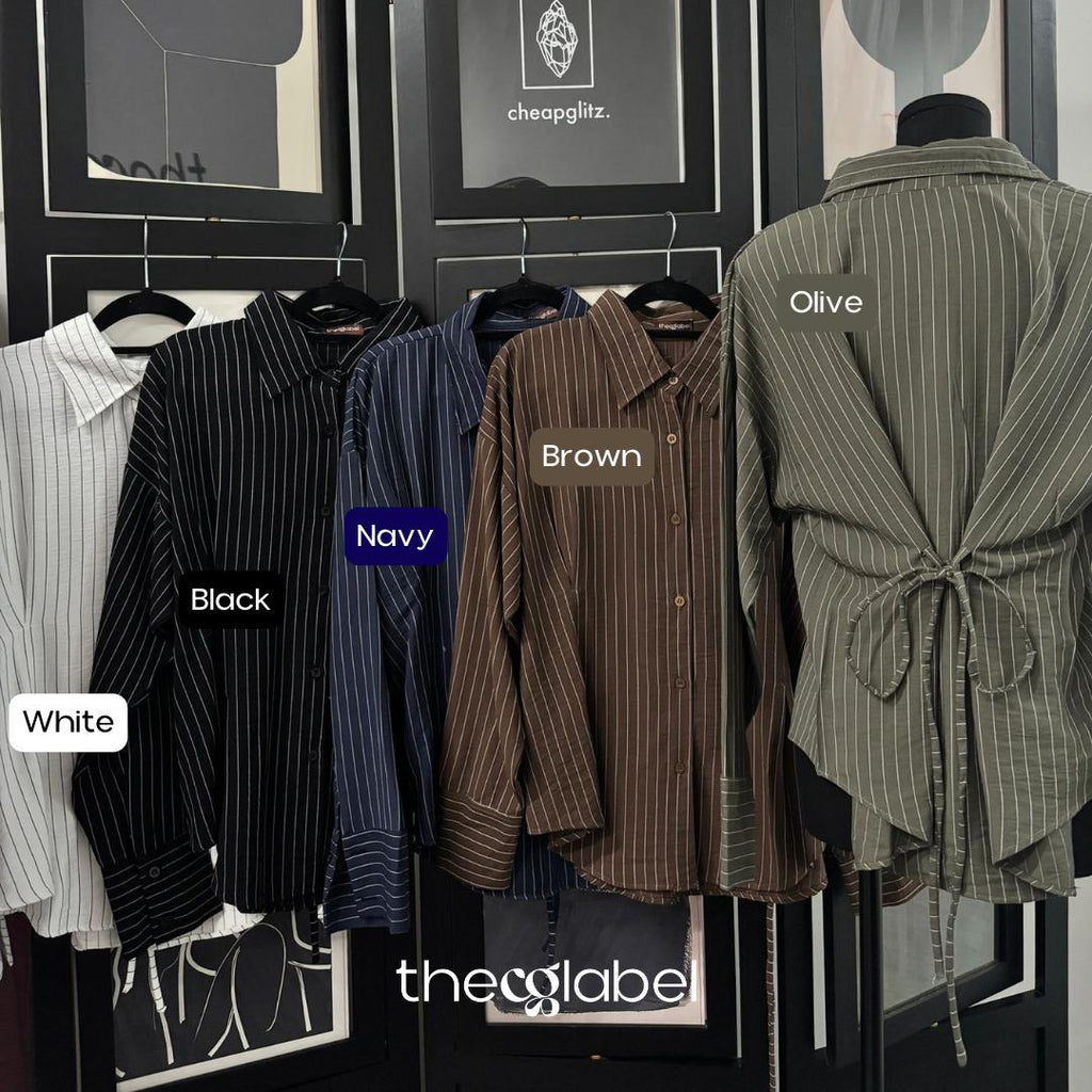 Dart Signature Shirt (By thecglabel - Linen Stripes Woven Material)