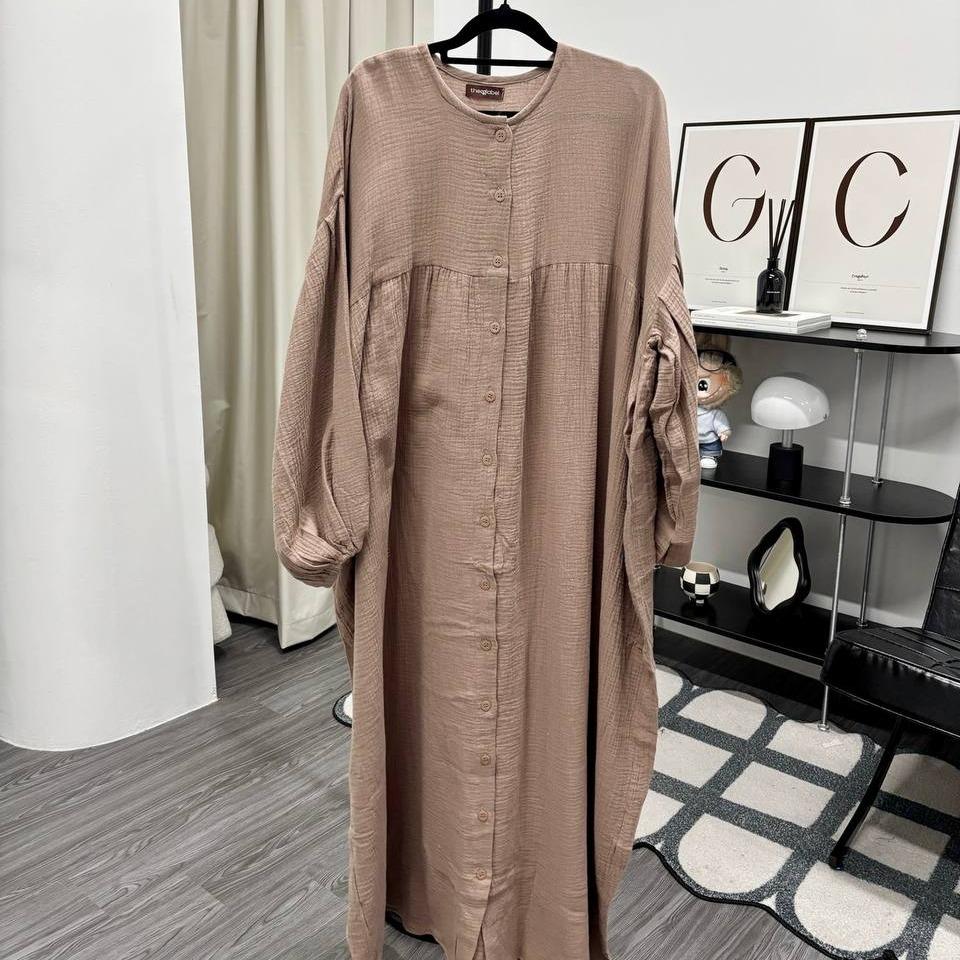 Mum Button Dress (CGLABEL - Foam)