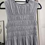 Smock Sleeveless Dress (THECGLABEL - Checkered Linen Material)