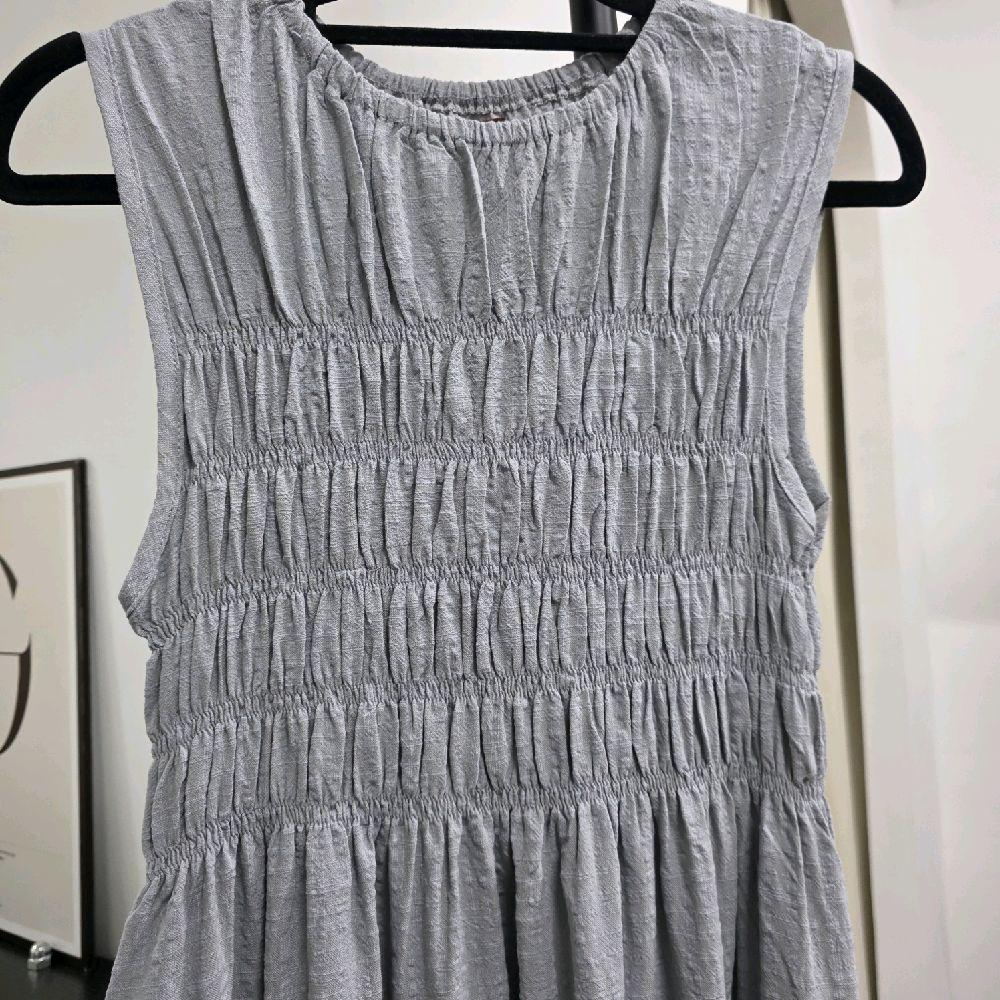 Smock Sleeveless Dress (CGLABEL - Checkered Linen)