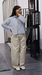 Boxy Shirt (CGLABEL - Linen Stripes)