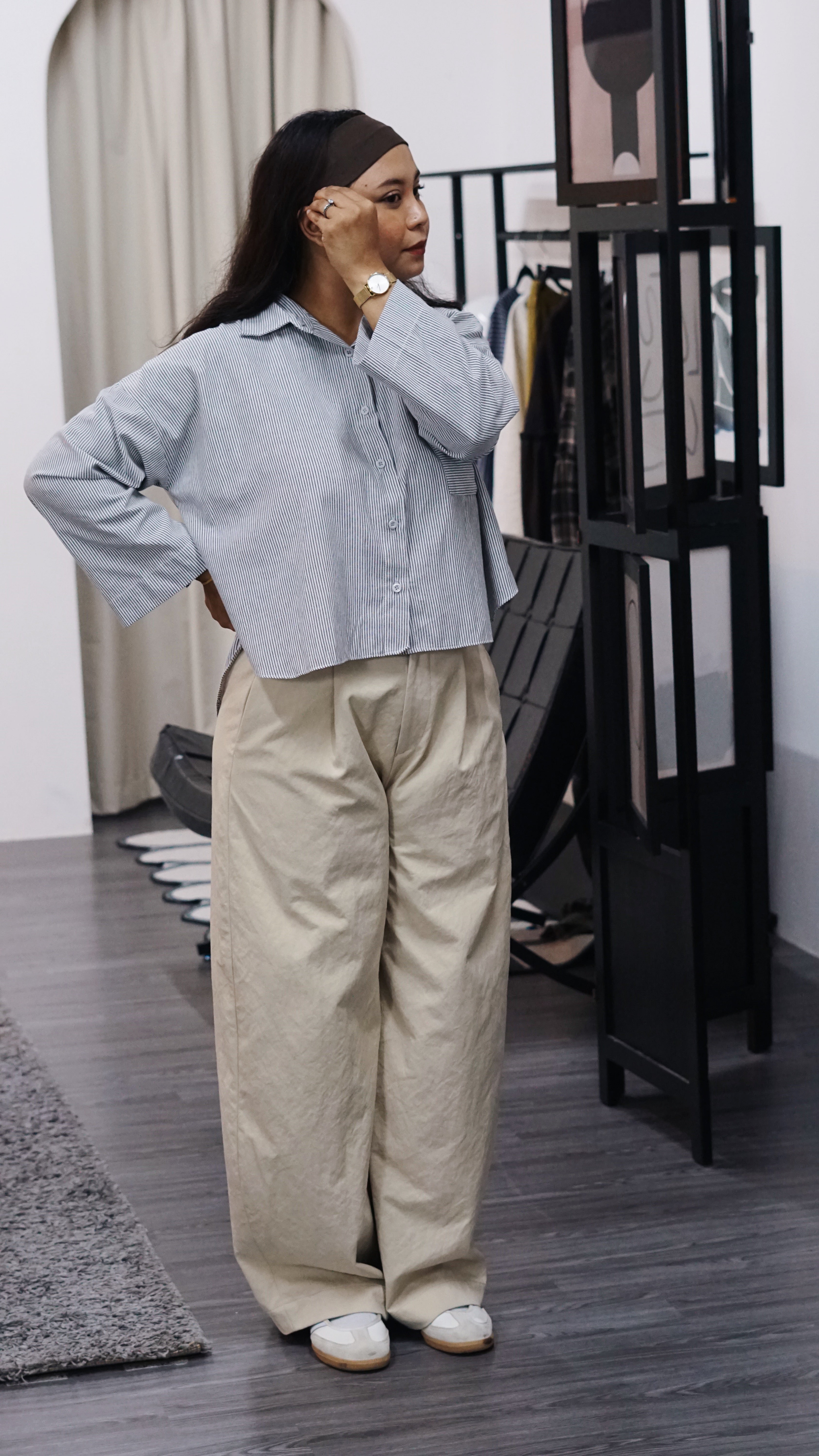 Boxy Shirt (CGLABEL - Linen Stripes)