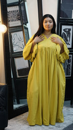 Amani Puffy Sleeve Dress (CGLABEL - Cotton Linen)