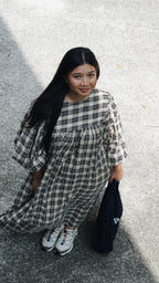Amani Puffy Sleeve Dress (CGLABEL - Cotton Mix Poly)