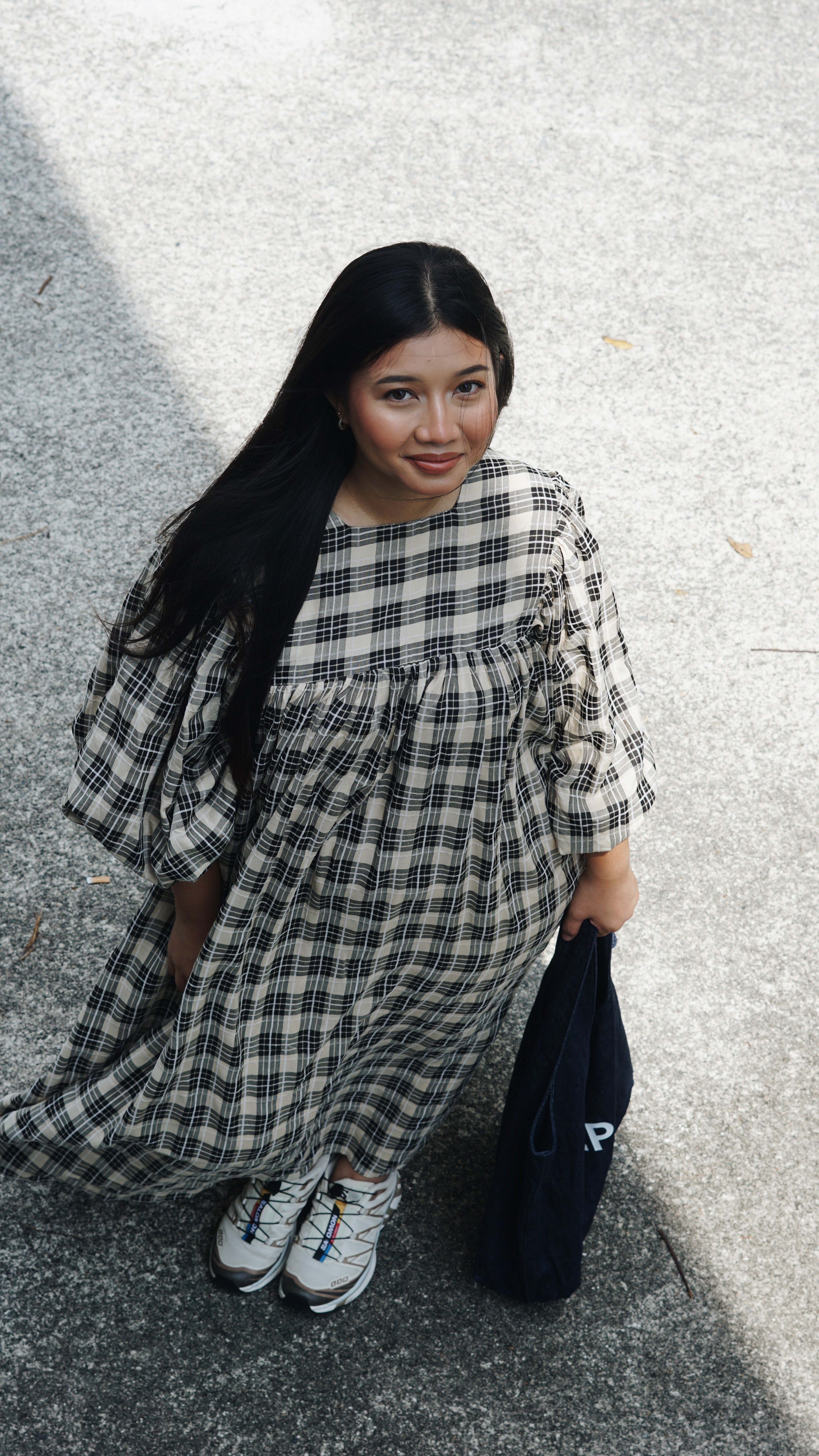 Amani Puffy Sleeve Dress (CGLABEL - Cotton Mix Poly)