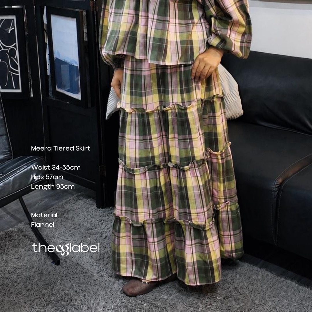 Meera Tiered Skirt (CGLABEL - Flannel)