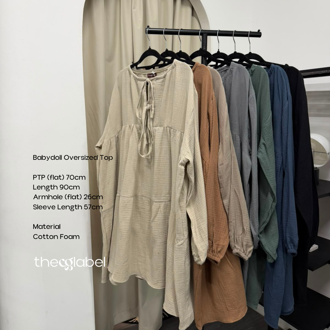Babydoll Oversized Top (CGLABEL - Foam Series)