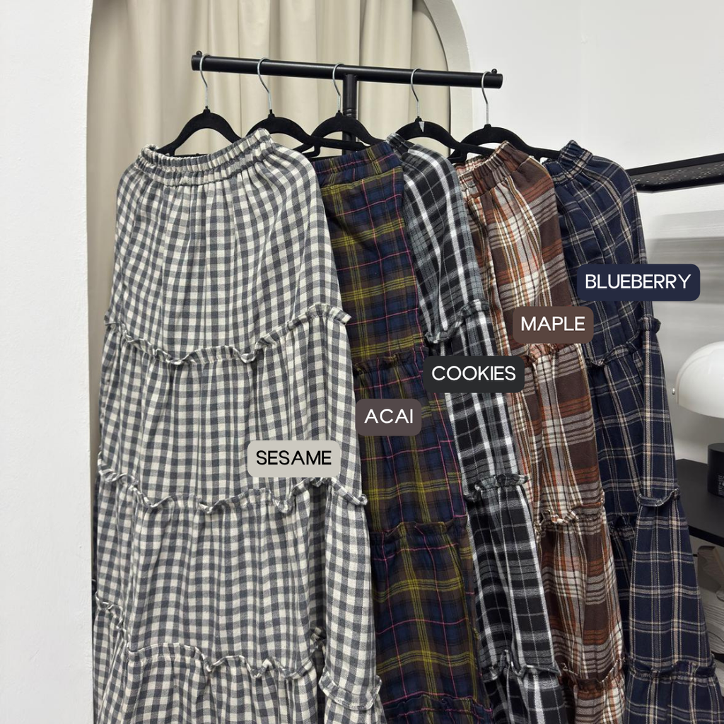 Meera Tiered Skirt (CGLABEL - Flannel)