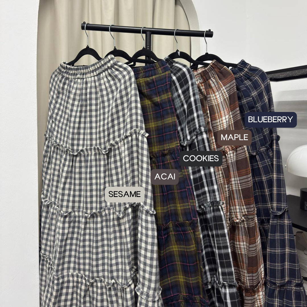 Meera Tiered Skirt (CGLABEL - Flannel)