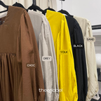 Amani Puffy Sleeve Dress (CGLABEL - Cotton Linen)