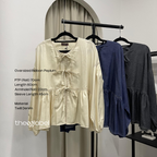 Oversized Ribbon Peplum (CGLABEL - Twill Denim)