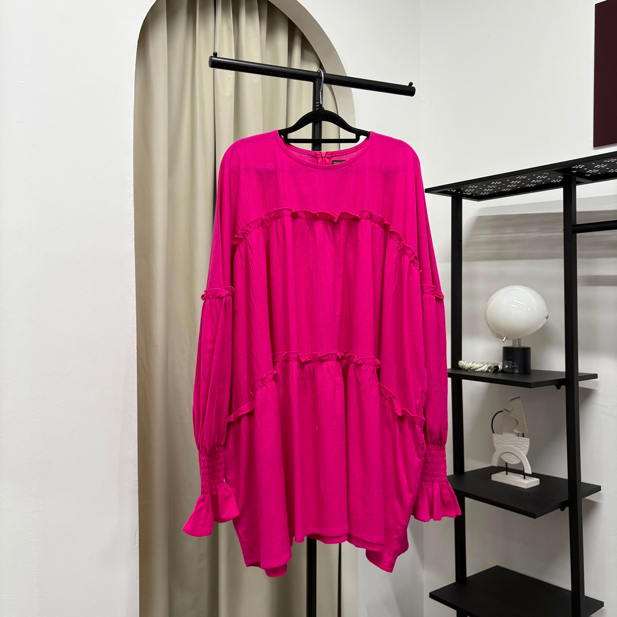 Santorini Ruffles Blouse (CGLABEL - Linen Crinkle)
