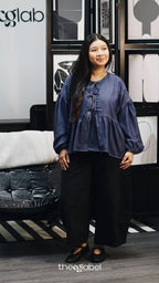 Oversized Ribbon Peplum (CGLABEL - Twill Denim)