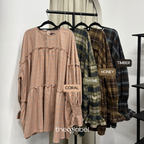 Santorini Ruffles Blouse (CGLABEL - Flannel)