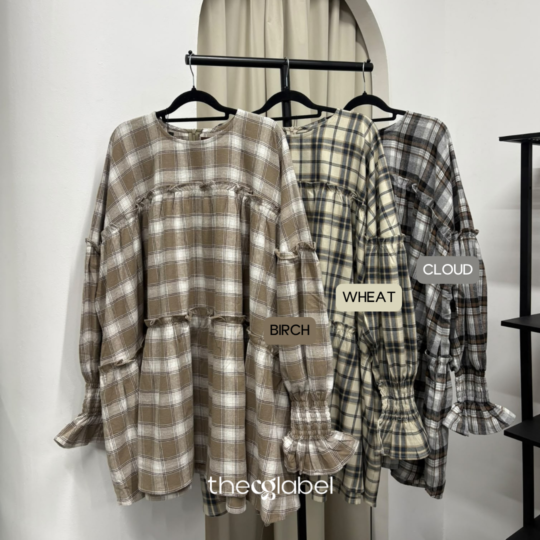 Santorini Ruffles Blouse (CGLABEL - Flannel)