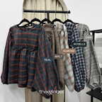Serina Cropped Blouse (CGLABEL - Flannel)