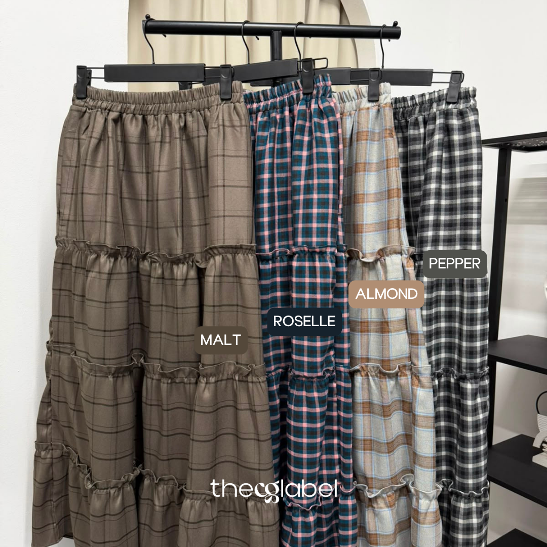 Meera Tiered Skirt (CGLABEL - Flannel)