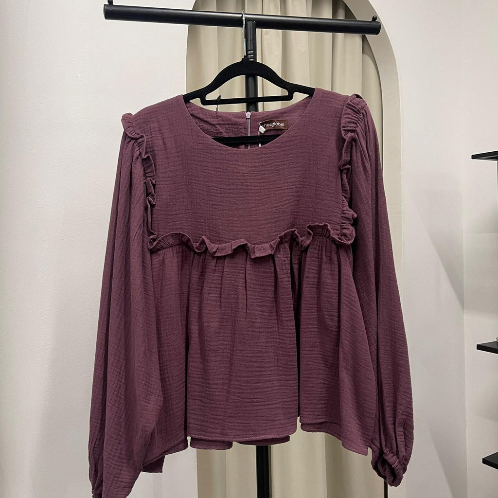 Serina Cropped Blouse (CGLABEL - Cotton Foam)