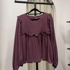 Serina Cropped Blouse (CGLABEL - Cotton Foam)