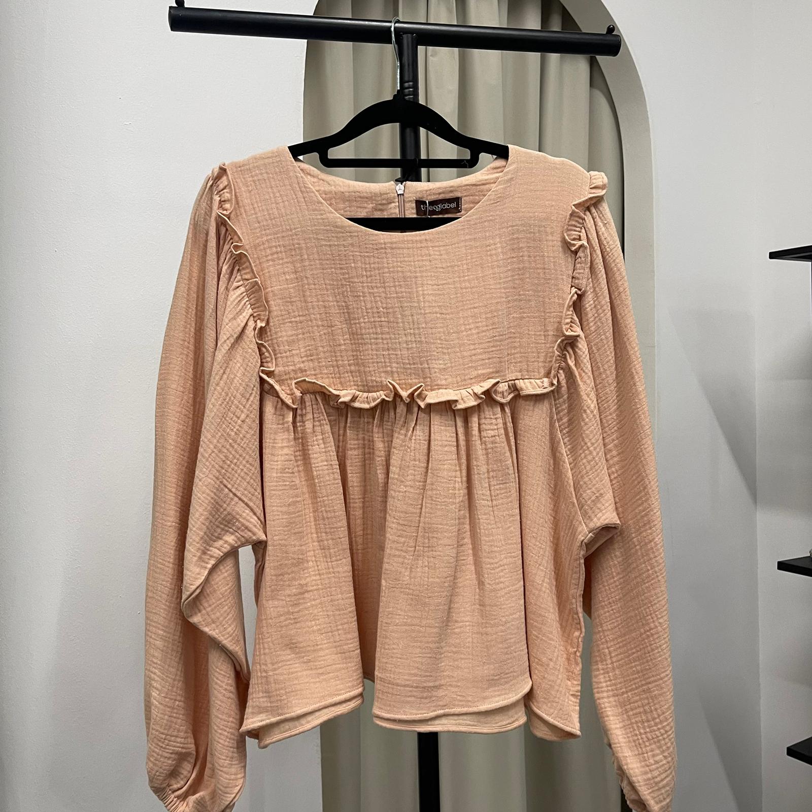 Serina Cropped Blouse (CGLABEL - Cotton Foam)