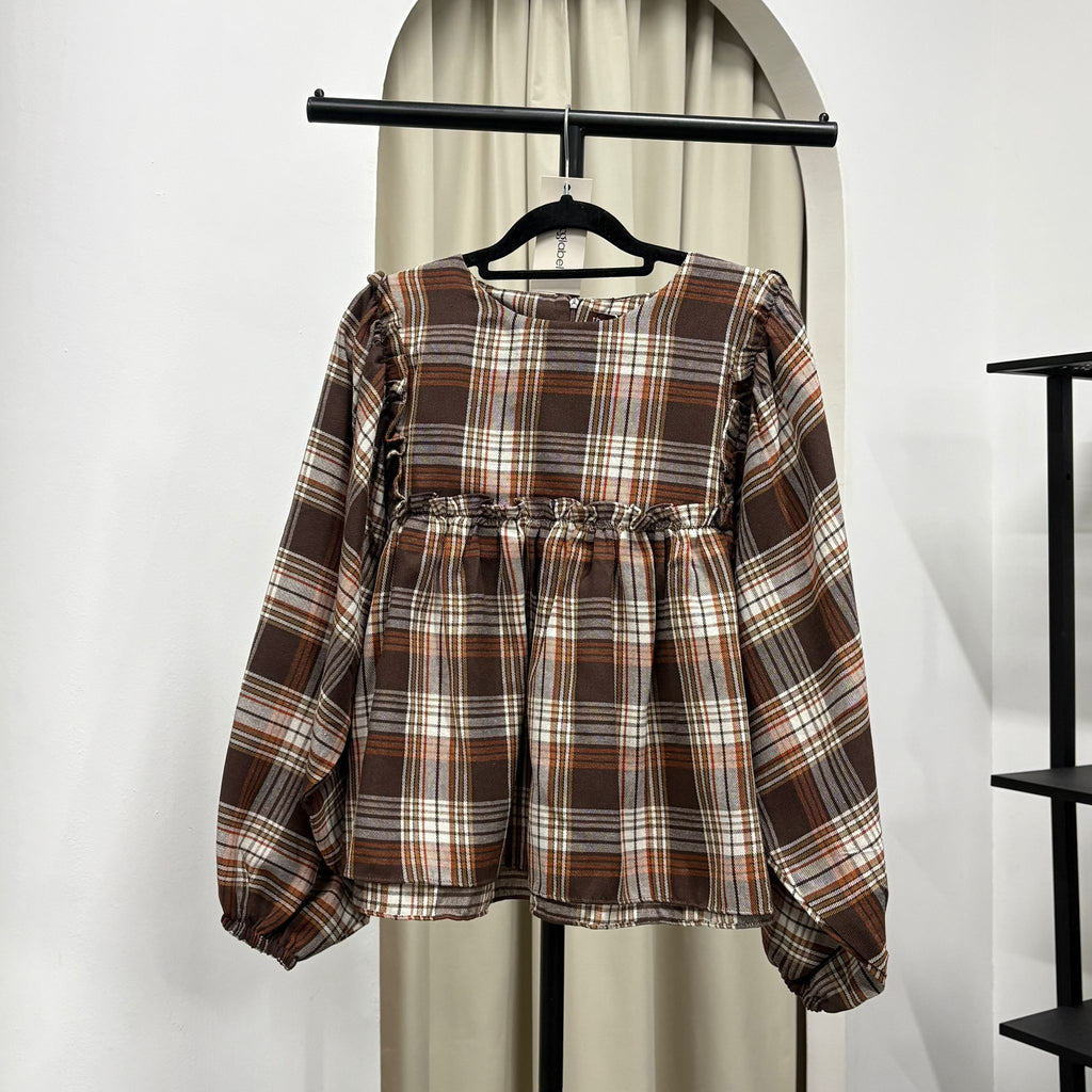 Serina Cropped Blouse (CGLABEL - Flannel)