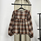Serina Cropped Blouse (CGLABEL - Flannel)