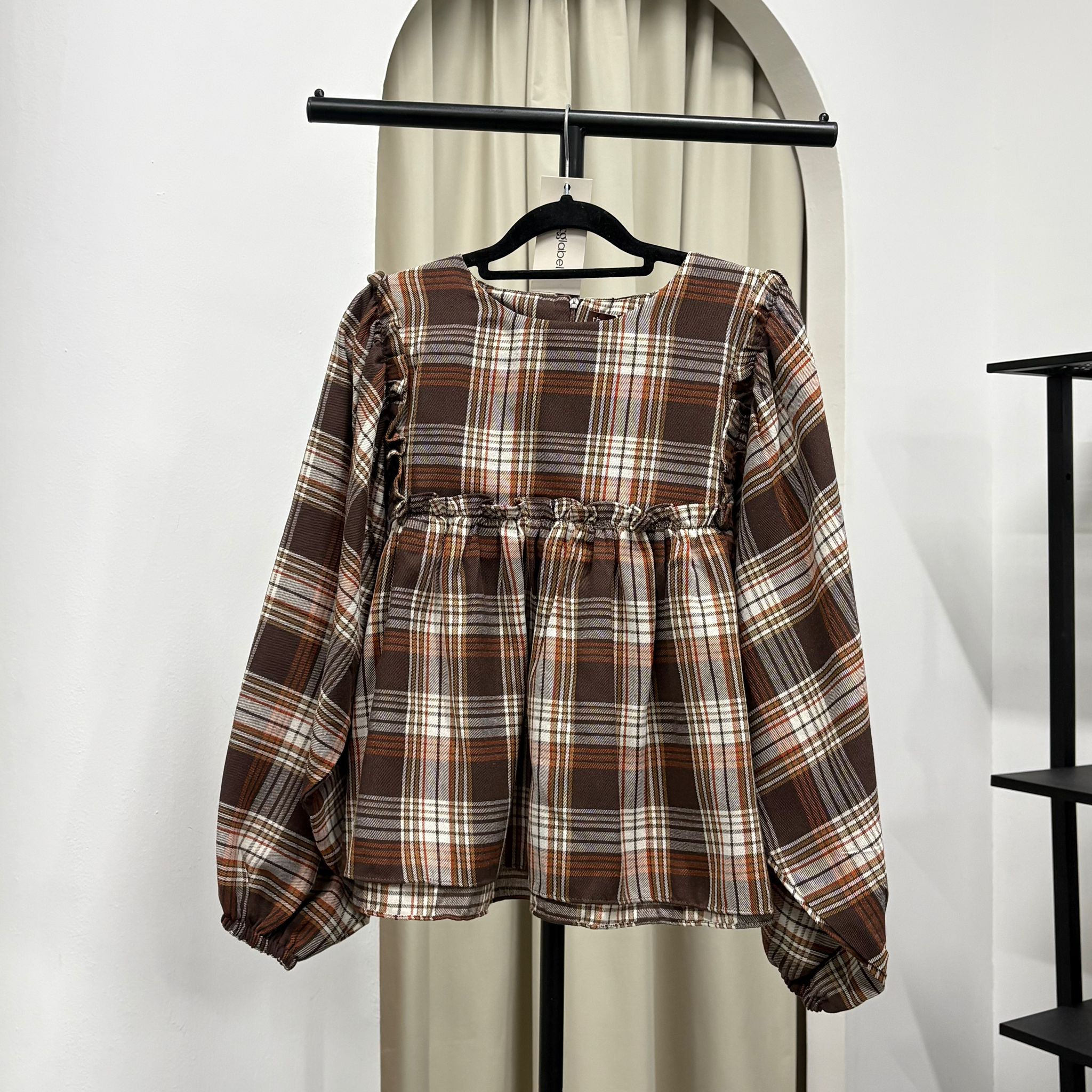 Serina Cropped Blouse (CGLABEL - Flannel)