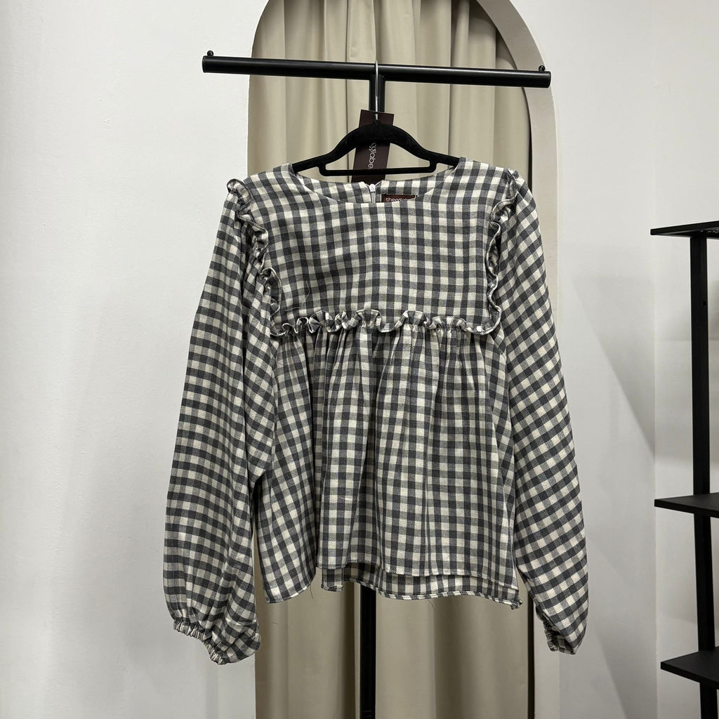 Serina Cropped Blouse (CGLABEL - Flannel)